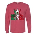thumbnail image 2 of Wild Bobby Mexican King Latin Pride Men Long Sleeve Shirt, Vintage Heather Red, X-Large, 2 of 5