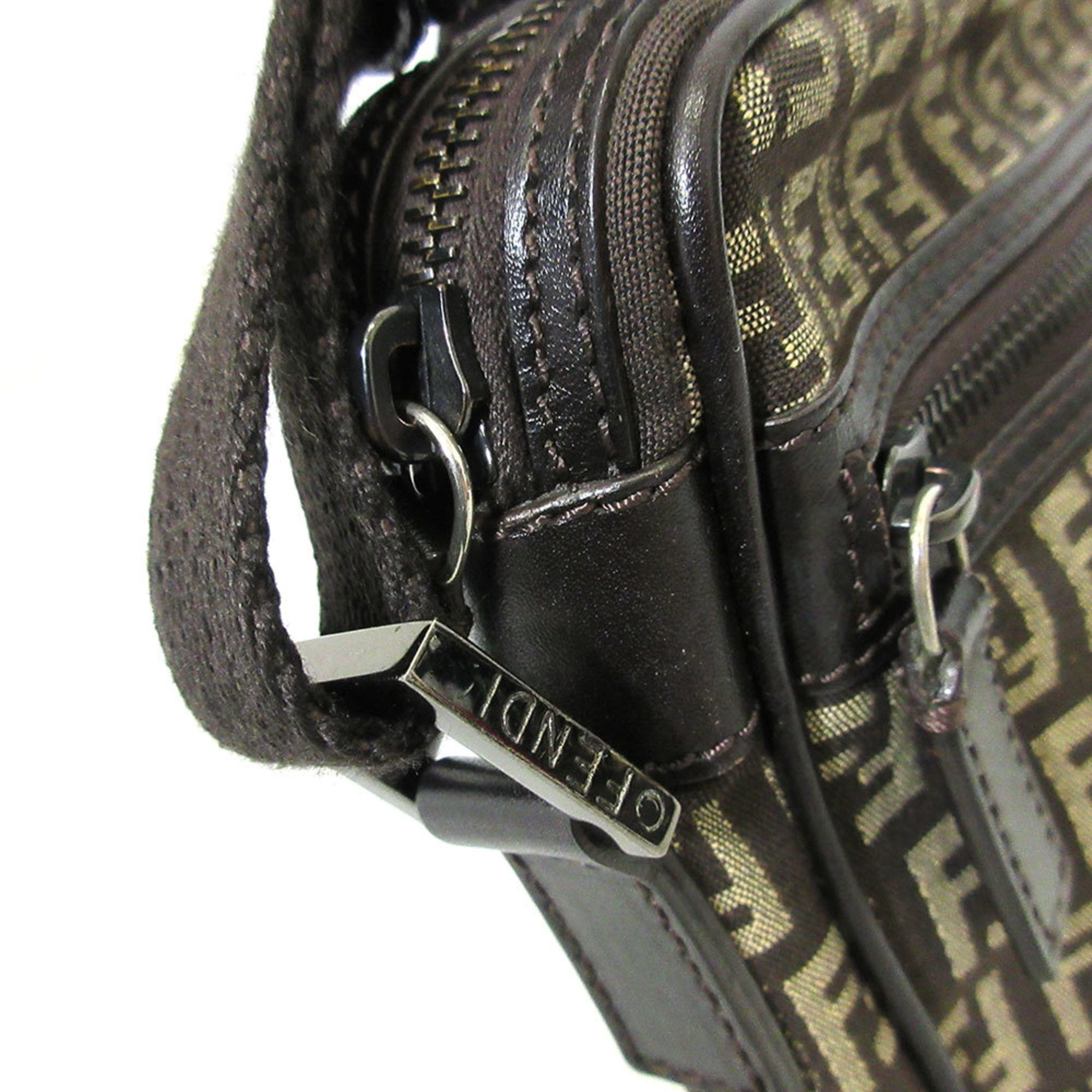 Authenticated Used FENDI Fendi Semi-Shoulder Bag 8BR036 Zucchino