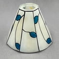 thumbnail image 3 of FSLiving Mini 5.9" Industrial Macaron Blue Freehand Glass Bulb Guard Hanging Ceiling Cone Shape DIY Light Shade Decorative Replacement Lamp Shade for Pendant Light Table Lamp Wall Sconce 2-Pack, 3 of 5