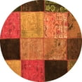 thumbnail image 1 of Ahgly Company Indoor Round Patchwork Orange Transitional Area Rugs, 8' Round, 1 of 1