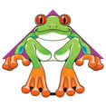 thumbnail image 1 of WindNSun Delta Xt Wide Polyester Ripstop Tree Frog Delta Kite, 54 inches, 1 of 4