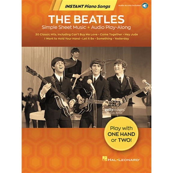Pre-Owned The Beatles - Instant Piano Songs Simple Sheet Music + Audio Play-Along Book/Online Audio, (Paperback)