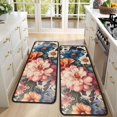 thumbnail image 4 of Kitchen Rugs Sets Of 2,Pioneer Flower Floral Print Pattern Anti Fatigue Kitchen Mat Rugs Non Slip Washable,Decorative Kitchen Floor Mats for Kitchen,Sink,Laundry,17"x47"+17"x47", 4 of 5