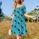 thumbnail image 4 of Vestido de manga corta de Marcel the Shell con zapatos puestos en acción real Vestido de noche de mujer ropa de mujer novedades de verano, 4 of 7