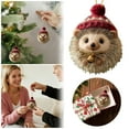 thumbnail image 4 of 4PCS 3.15Inch Woodland Creature Christmas Ornaments,Cozy Forest Animal Acorn Decor,Rustic 2D Acrylic Hanging Figurines for Xmas Tree,Nature-Themed Home Party Décor for Animal Lovers & Families, 4 of 4