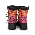 thumbnail image 4 of Women Hardware Cap Toe Lace-Up Chunky Lug Sole Combat Boot 19557, 4 of 6