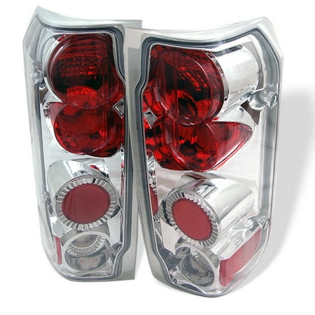 Chrome Talis Single - Fits 89-96 Ford F-150 F-250 Bronco Pickup Truck Chrome Clear Tail Light Lamp Set