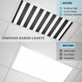 thumbnail image 3 of 2 Pack Black and Fluorescent Light Covers for Ceiling Lights White Stripe Magnetic Ceiling Light Covers Overhead Light Filters for Office Classroom Home, 3 of 9