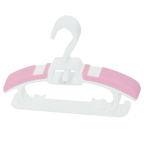 20 Pack Kids Hangers,Premium Plastic Strong and Durable Baby Hangers, Adjustable Toddler Hangers, Baby Clothes Hangers for Girls,11”-14.3"Children Hangers,Ultra Slim and Stackable Space Saving,Pink