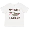 thumbnail image 3 of Inktastic My Yaya Loves Me Sloth Girls Toddler T-Shirt, 3 of 5