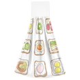 thumbnail image 7 of Yayeee Kitchen Hanging Hand Towels Set of 2 with Loop Bathroom Absorbent Tie Towel, Toasts Pattern, 7 of 7