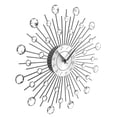 thumbnail image 3 of Vintage Metal Art Crystal Wall Clock Luxury Diamond Morden Wall Clock Clock Design Home Decor, 3 of 6