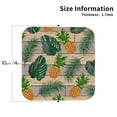 thumbnail image 3 of Disketp Pineapples Palm Leaves Funny Coasters,6 Pcs Leather Coasters With Holder, Perfect Housewarming Hostess Gifts,Protect Furniture From Water Marks Scratch And Damage, 3 of 9