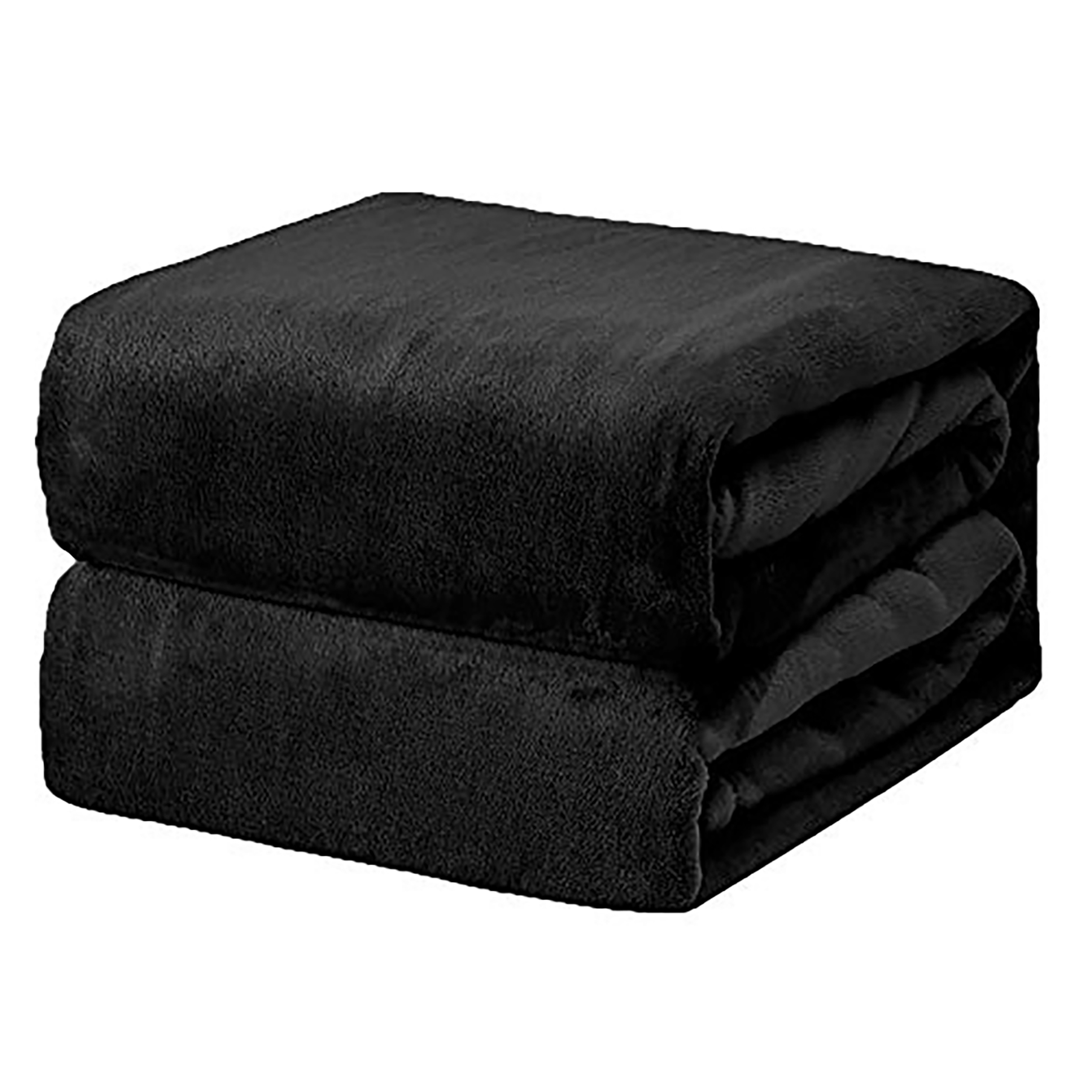 NexHome Fleece Blanket Throw Size Ash Black Lightweight Soft Cozy Bed