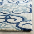 thumbnail image 3 of SAFAVIEH Four Seasons Katelynn Damask Polyester Runner Rug, Blue/Ivory, 2'3" x 8', 3 of 7