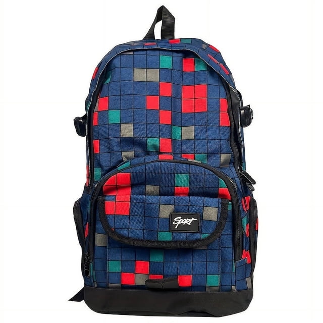 Stylish Blue Plaid Backpack - Perfect for School, Travel & Everyday Use!