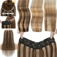 thumbnail image 5 of SEGO 100% Human Hair V-Shap Clip In 100% Remy Human Hair Extensions One Piece 5 Clips Half Full Head 12in-22in Any Colors, 5 of 9