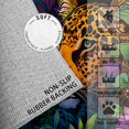 thumbnail image 2 of 2x3 Rug, Leopard Door Mat, Floral Jungle Animal Rug, Flower Wild Animal Cheetah Rugs for Entryway, Washable & Non Slip & Soft Low Pile Small Carpet, Indoor Doormat, Leopard Home Decor & Gifts, 2 of 7