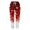 thumbnail image 4 of Hfolob Women's Pants Women Christmas Print Bottom Sweatpants Pockets High Waist Sporty Gym Fit Jogger Pants Trousers Pants For Women, 4 of 4