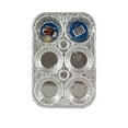 thumbnail image 2 of 6-Cup Aluminum Foil Muffin Cupcake Pan 100/PK Disposable Containers Mold Pan, 2 of 6