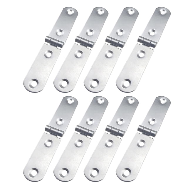 Visland 8 Pcs Charnières à Vis Charnières à Rabat Résistantes à la Rouille et à la Corrosion Lisses pour Armoire Table Meubles Charnières Pliables à 180 Degrés