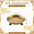 thumbnail image 6 of Vintage Brass Finish Claw Foot Decorative Tray for Tabletop Décor, Metal Vanity Jewelry Tray for Candles, Rings & Small Accessories, 6 of 8