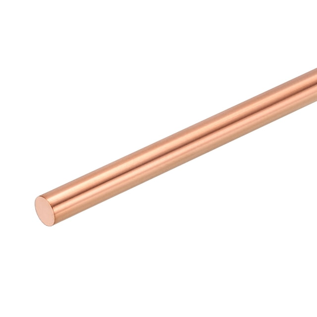 Uxcell Pure Copper Round Rod Diameter Length Solid Copper Rod Lathe Bar Stock for Metal Craft 8 x 250mm 1pcs