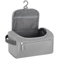 thumbnail image 2 of （grey）Large Travel Makeup Bag for Women, Solid color Cosmetic Bag, Coquette Aesthetic waterproof Toiletry Organizer Bag, 2 of 5