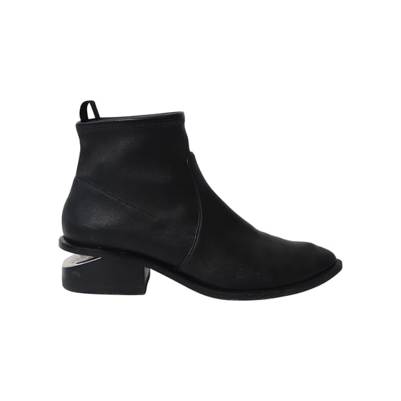 Pre-Owned Alexander Wang Kori Cutout Ankle Boots In Black Leather