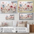 thumbnail image 4 of Designart "Floral Wonderland in White and Pink" Floral Framed Wall Art - Traditional White Flowers Hallway Framed Wall Art Decor, 4 of 6