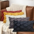thumbnail image 1 of Funda De Almohada De Felpa A Rayas Funda de almohada larga a rayas estilo escandinavo, 30x50 cm, Rkxzt, 1 of 9
