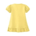 thumbnail image 6 of Cethrio Girls Cotton T-shirts, Casual Short Sleeve Crew Neck Ruffled Summer Tops Yellow Size 0-12 Months, 6 of 6