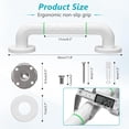 thumbnail image 2 of Grab Bars for Shower,2 Pack 12 Inch Shower Handle Bath Grab Rails with Anti-Slip Grip and Safety Luminous Circles,Stainless Steel Bath Handle Bathroom Grab Bar for Seniors, and Disability., 2 of 4