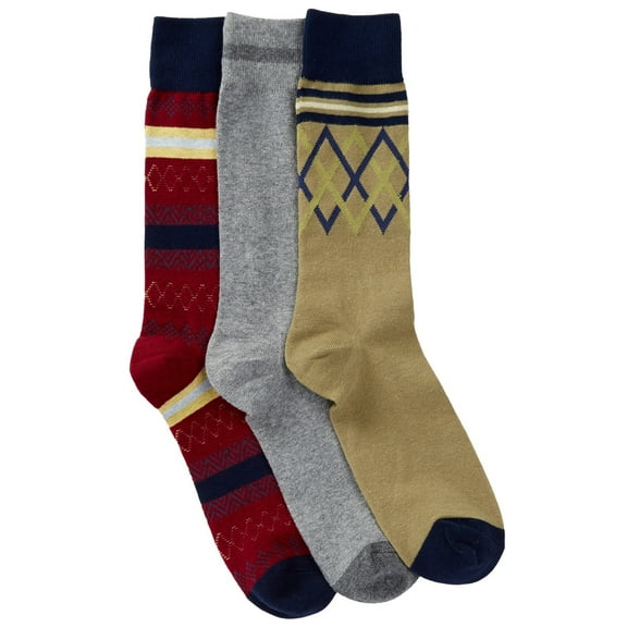 Casual Nights Men's 3 Pack Dress Crew Socks