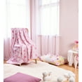 thumbnail image 4 of Serafina Home Velvety Soft Floral Fleece Valentine's Day Throw Blanket, Pink Hearts and Daisies Pattern Cozy Velvet Plush Blanket for Kids and Adults 50" x 60", 4 of 5