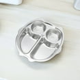 thumbnail image 2 of Stainless Steel Kids Plates Owl Shape Divided Plates For Toddlers Unbreakable Lunch Trays For Kindergarten And Home, 2 of 7