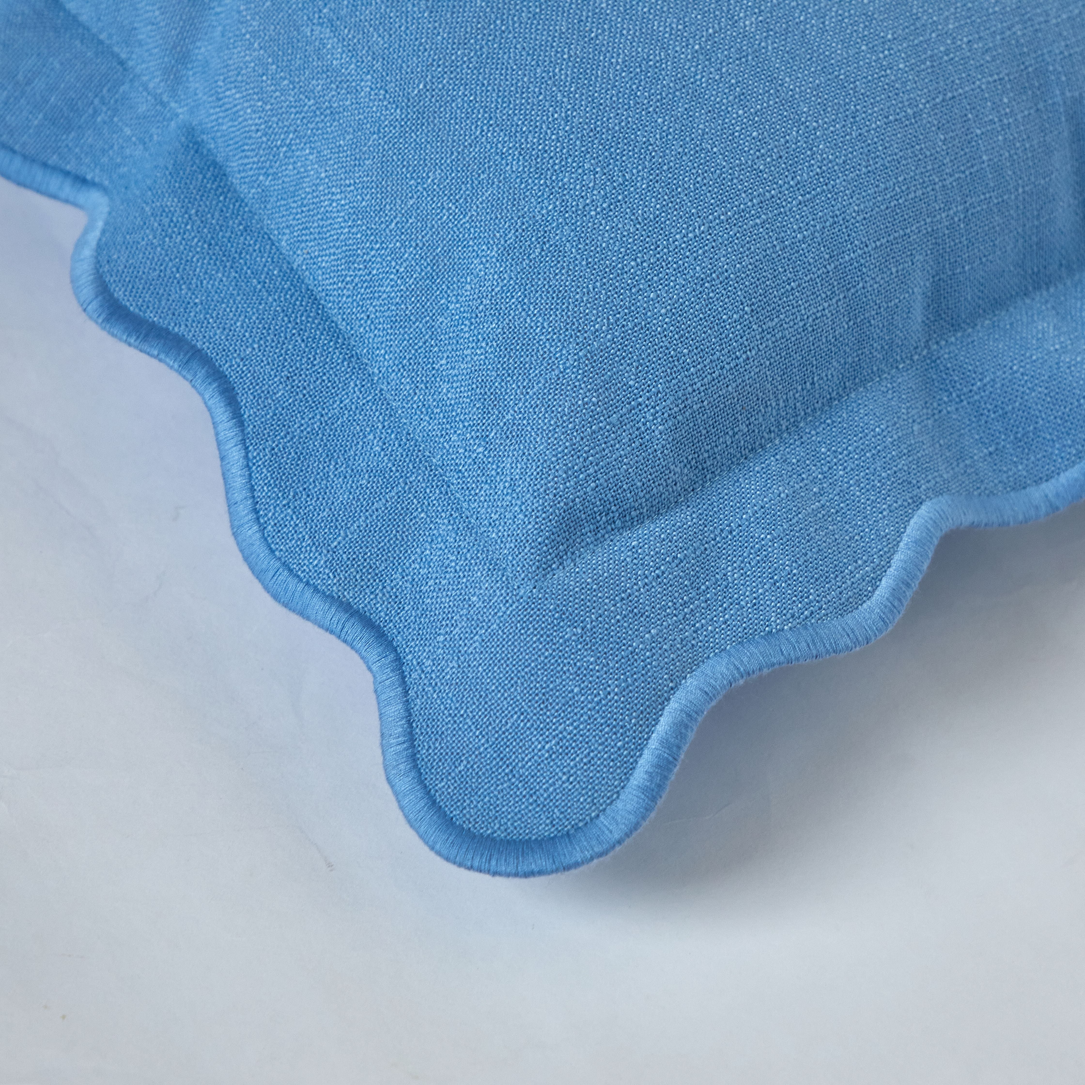 Mainstays by Becky G. & Alejandra Scallop Decorative Pillow, Blue Eyes, 18 in x 18 in