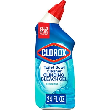 Clorox Toilet Bowl Cleaner Clinging Bleach Gel, Cool Wave, 24 fl oz