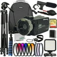 thumbnail image 1 of Ultimaxx Deluxe Amateur Digital Camcorder Bundle - Includes: 64GB Extreme Memory Card, Mini Condenser Microphone & More (26pc Bundle), 1 of 10