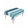 thumbnail image 2 of Teal Blue Green Tablecloth Rectangle Table Cloth 60x120, Waterproof Tablecloth Outdoor Table Cloth, Modern Ombre Minimalism Abstract Stripes Washable Table Cover for Kitchen Dinning Party, 2 of 8