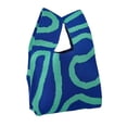 thumbnail image 3 of Bolso de mano jinwen Bohemio Lindo Reutilizable de Señora Ligero Moda Azul Cartera de mujer de punto, 3 of 8