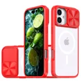 thumbnail image 1 of New Slide Camera Lens Protector Armor Case For iPhone 16 15 13 14 Plus 11 12 Pro Max For Magsafe Shockproof Bumpers Clear Cover Red For iPhone 11, 1 of 6