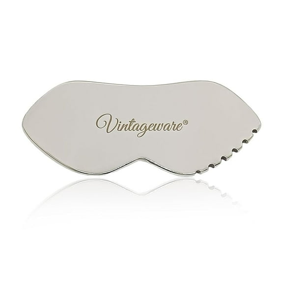 Vintageware Stainless Steel Gua Sha Tool for Face, Neck & Body | Muscle Pain Relief & Skin Firming