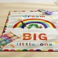 thumbnail image 4 of Eric Carle "The Very Hungry Caterpillar" Elementary Dream Big Little One Kids Machine Washable Area Rug, White/Grey, 35"x51", 4 of 10