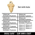 thumbnail image 2 of Cute Kawaii Pepperoni Pizza Wood Mini Charms Shapes DIY Craft Jewelry - With Hole - 25mm (7pcs), 2 of 7