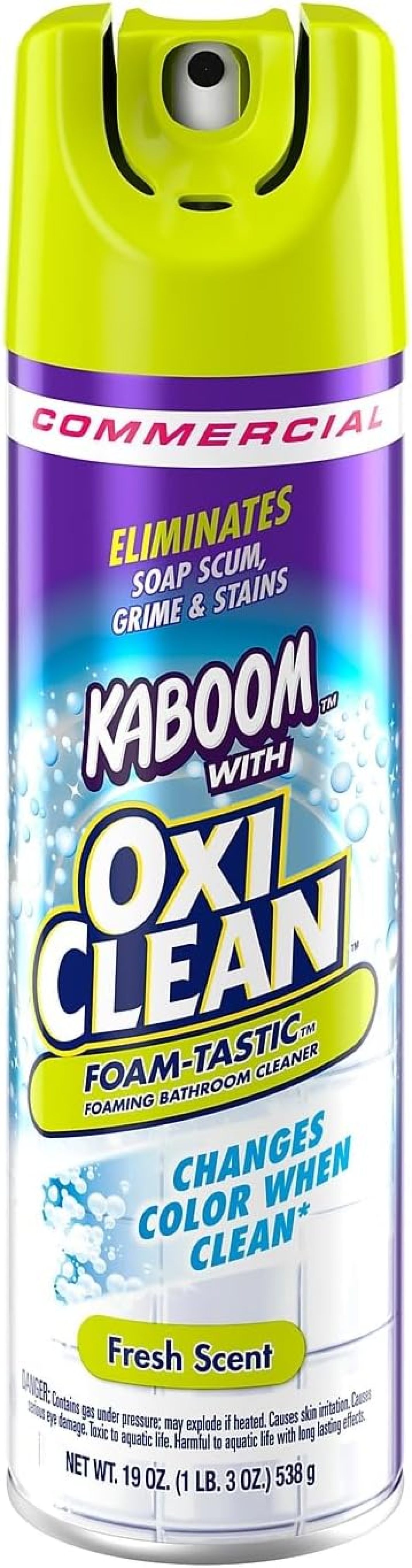 HXTZ 5703700071CT Foamtastic Bathroom Cleaner, Fresh Scent, 19 oz Spray Can, 8/Carton