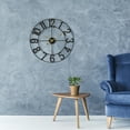 thumbnail image 3 of Sorbus Large Metal Numerical Wall Clock for Living Room Decor (Black, 16" Diameter), 3 of 7