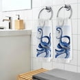thumbnail image 6 of GZHJMY Blue Marine Kraken Octopus Towels 100% Cotton Hand Towels for Bathroom 16 x 30 inch, Absorbent Soft & Skin-Friendly, 1 Piece Wash Cloths, 6 of 6