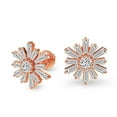 thumbnail image 2 of Lab Grown Diamond Fashion Earrings | 2 Carat IGI Certified Taper Baguette Shape | Sunflower Fashion Lab Diamond Stud Earrings | 14K Rose Gold&nbsp; FG-VS Quality, 2 of 5
