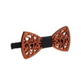 thumbnail image 1 of SHISUYAN Durable Wooden Bow Tie for Men with Hollow Design and Adjustable Strap Multi Color 4.5 Inches Wide, 1 of 8